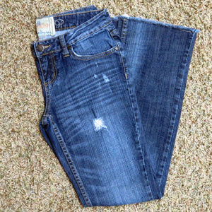 AMERICAN RAG Distressed Premium Boot Jeans - Sz 5